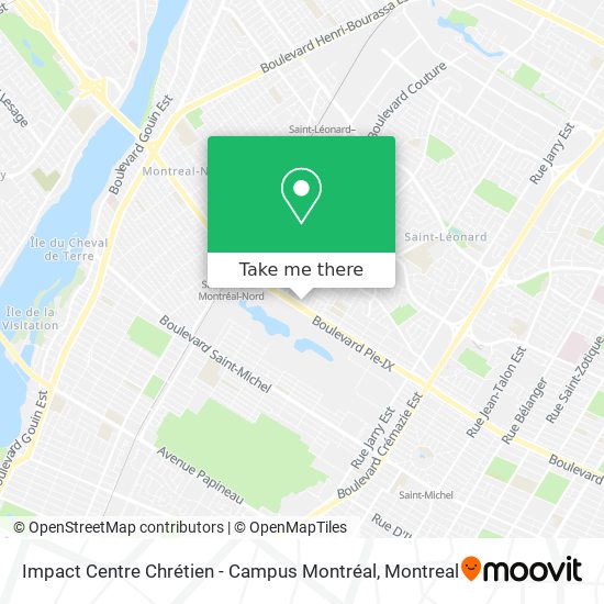Impact Centre Chrétien - Campus Montréal map