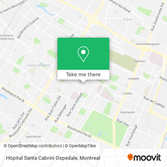 Hôpital Santa Cabrini Ospedale map