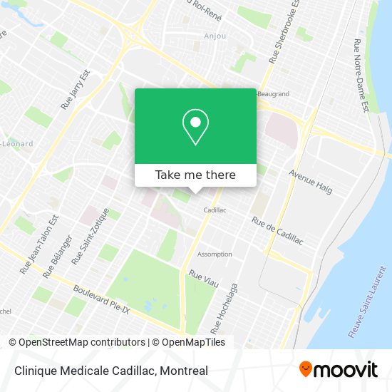 Clinique Medicale Cadillac map