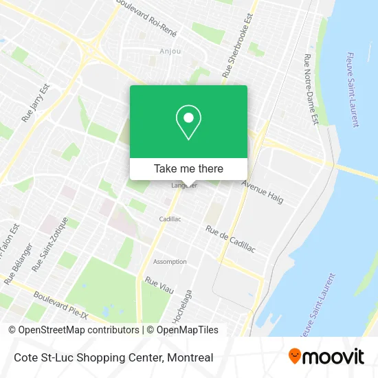Cote St-Luc Shopping Center map
