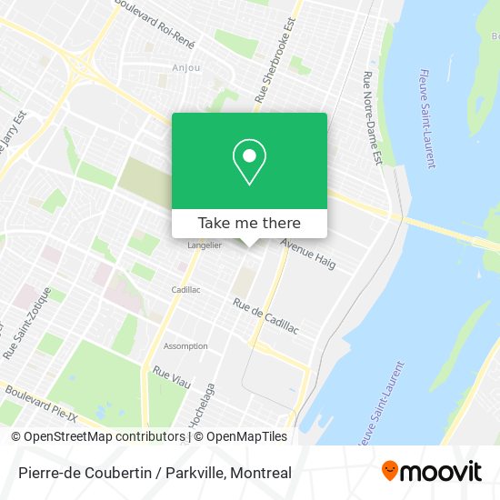 Pierre-de Coubertin / Parkville map