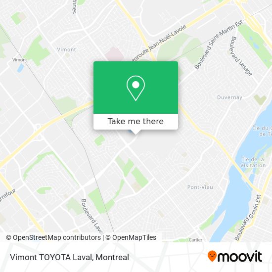 Vimont TOYOTA Laval map