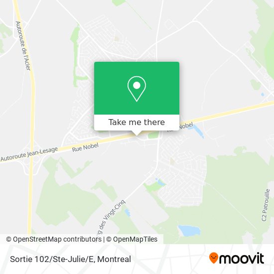 Sortie 102/Ste-Julie/E map