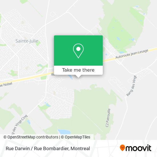 Rue Darwin / Rue Bombardier map