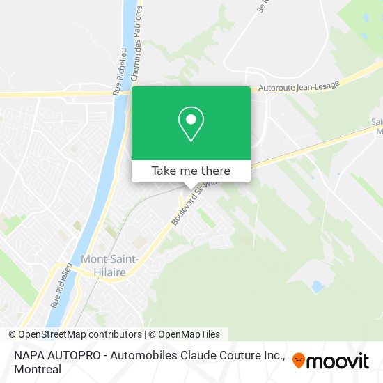 NAPA AUTOPRO - Automobiles Claude Couture Inc. map