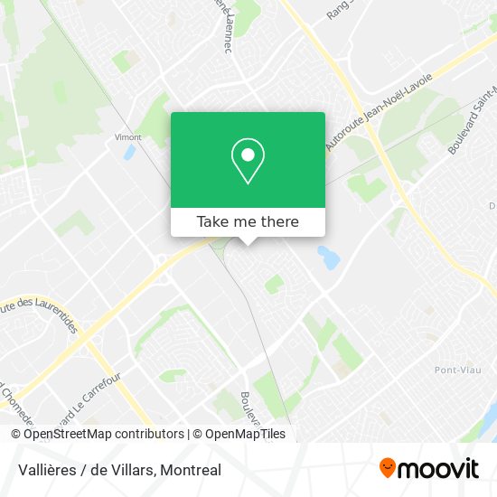 Vallières / de Villars map