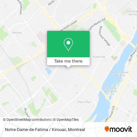 Notre-Dame-de-Fatima / Kirouac map