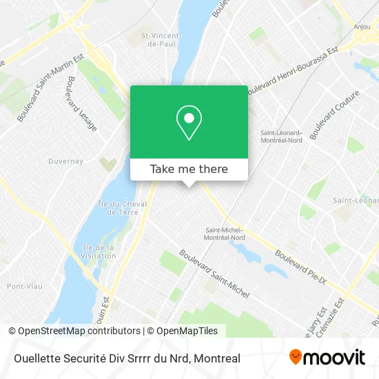 Ouellette Securité Div Srrrr du Nrd map