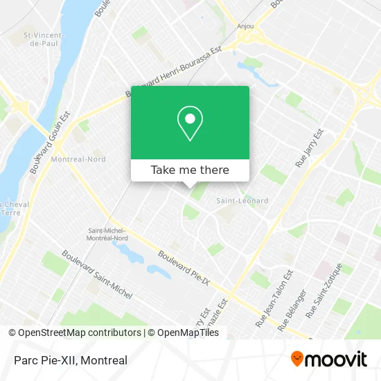 Parc Pie-XII map