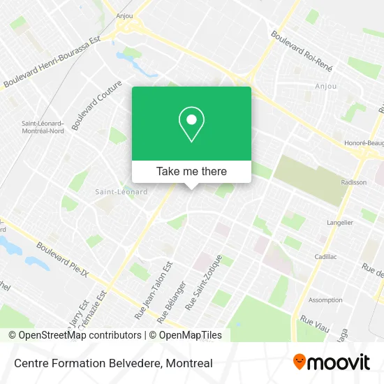 Centre Formation Belvedere map