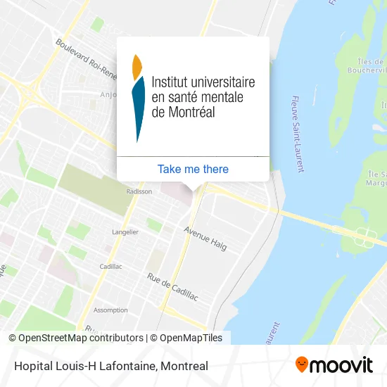 Hopital Louis-H Lafontaine map