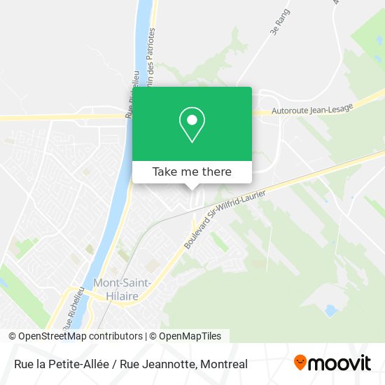 Rue la Petite-Allée / Rue Jeannotte map