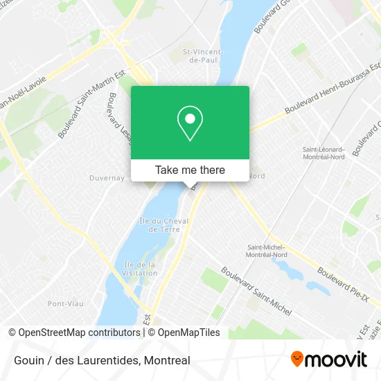 Gouin / des Laurentides map