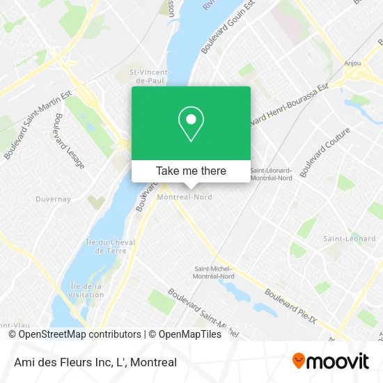 Ami des Fleurs Inc, L' map