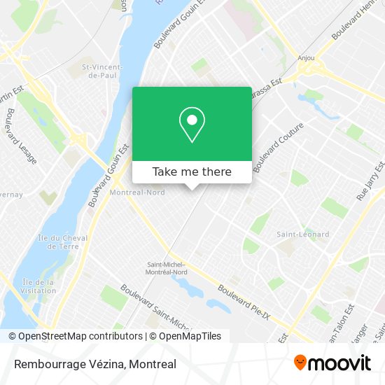 Rembourrage Vézina map