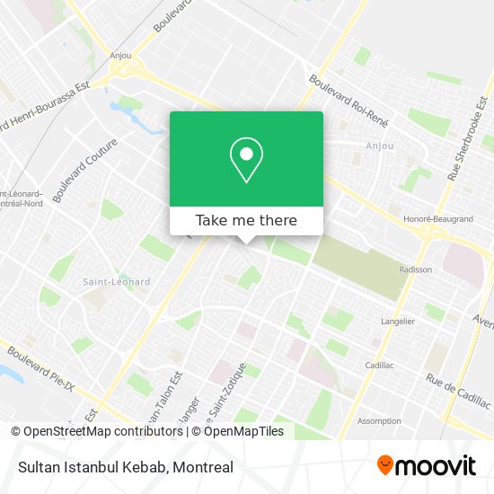 Sultan Istanbul Kebab map