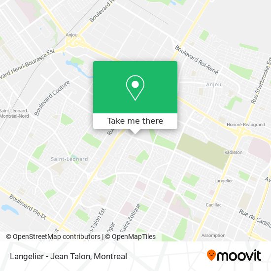 Langelier - Jean Talon map