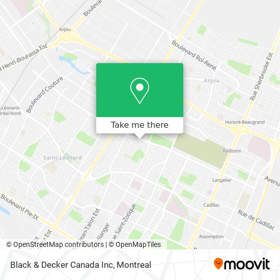 Black & Decker Canada Inc map