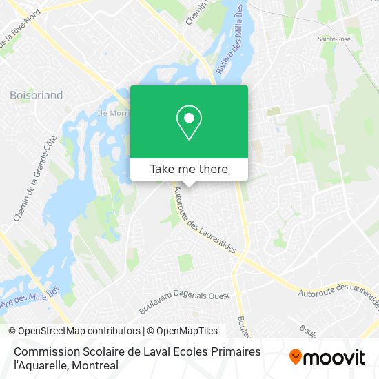 Commission Scolaire de Laval Ecoles Primaires l'Aquarelle map