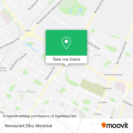 Restaurant Zibo map