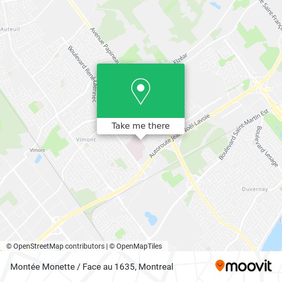 Montée Monette / Face au 1635 map