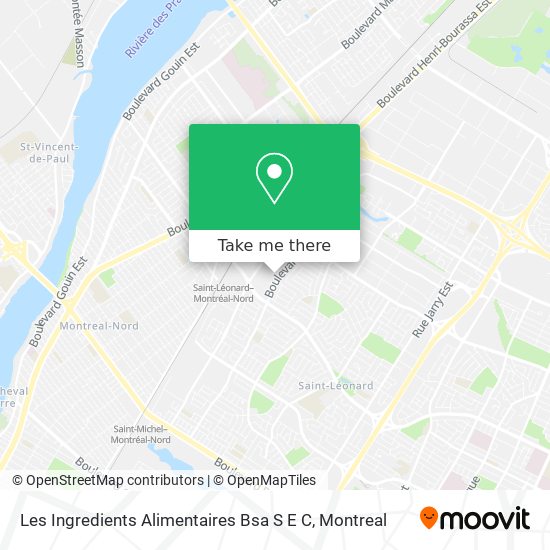 Les Ingredients Alimentaires Bsa S E C map