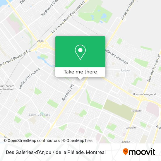 Des Galeries-d'Anjou / de la Pléiade map