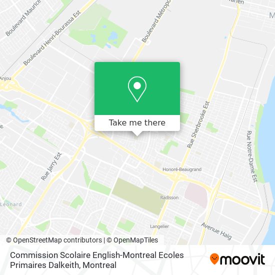 Commission Scolaire English-Montreal Ecoles Primaires Dalkeith map
