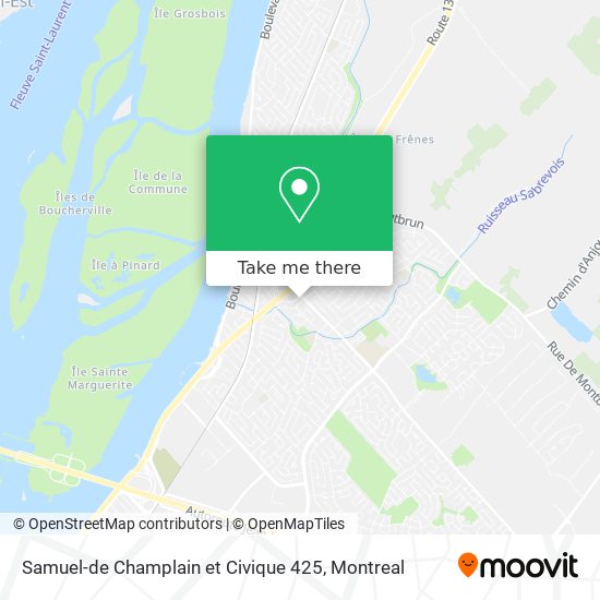 Samuel-de Champlain et Civique 425 map