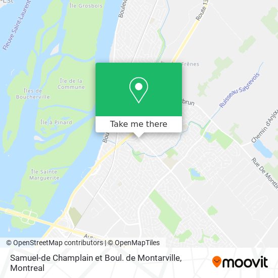 Samuel-de Champlain et Boul. de Montarville map