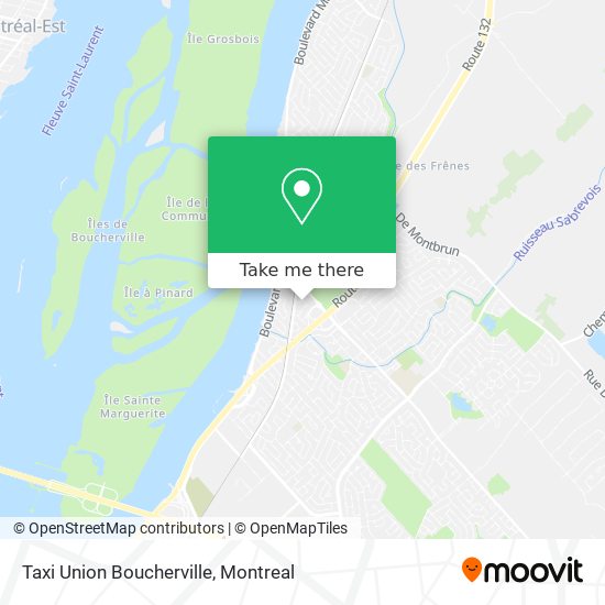 Taxi Union Boucherville map