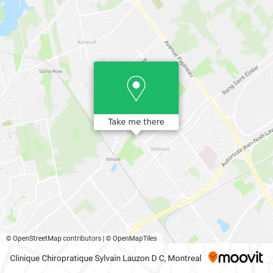 Clinique Chiropratique Sylvain Lauzon D C map