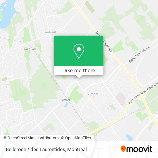 Bellerose / des Laurentides map