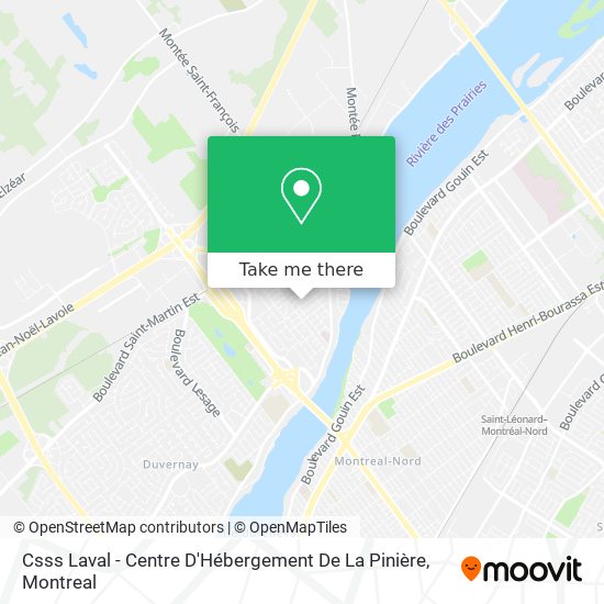 Csss Laval - Centre D'Hébergement De La Pinière map