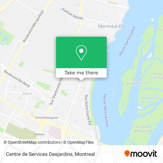 Centre de Services Desjardins map