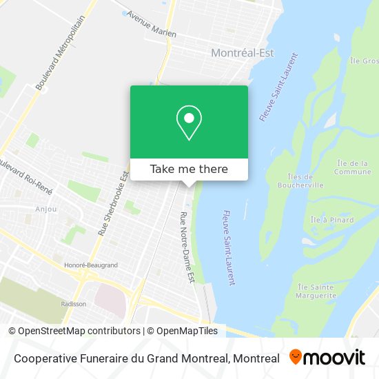 Cooperative Funeraire du Grand Montreal map