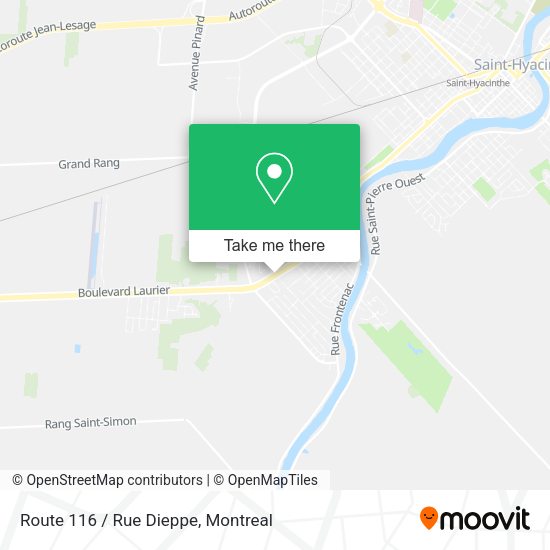 Route 116 / Rue Dieppe map