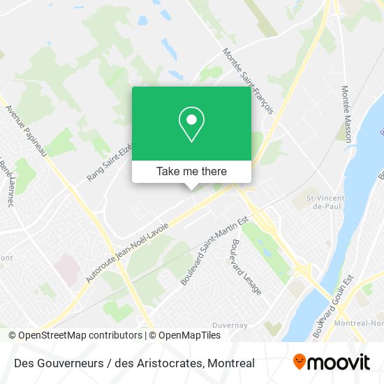 Des Gouverneurs / des Aristocrates map