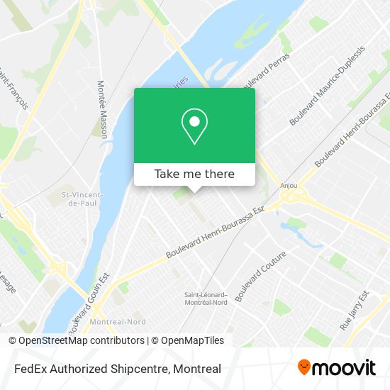 FedEx Authorized Shipcentre map