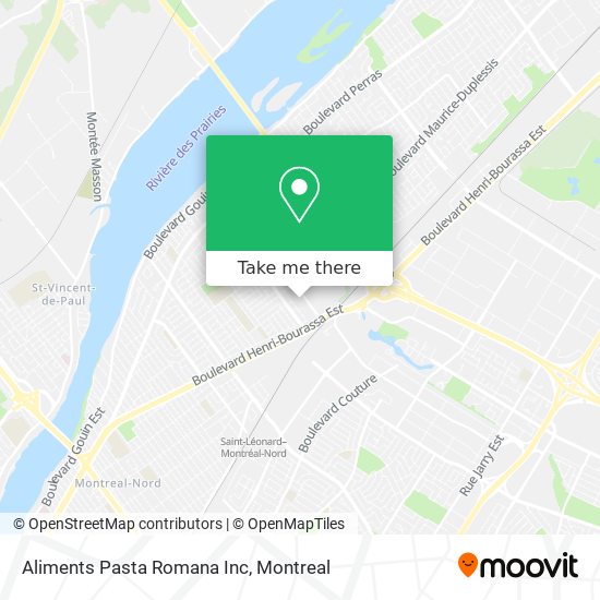 Aliments Pasta Romana Inc map