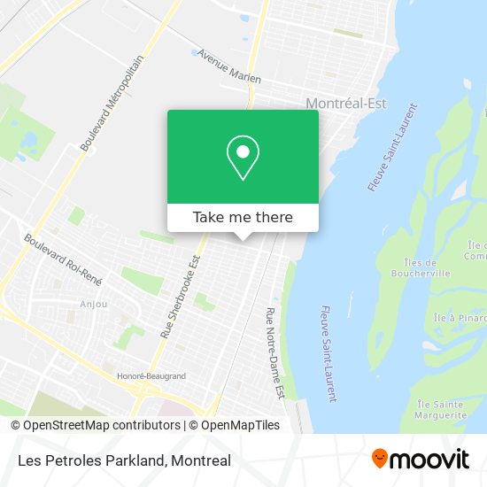 Les Petroles Parkland map
