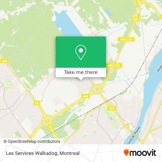 Les Services Walkadog map