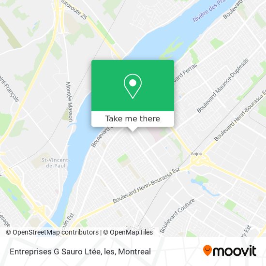 Entreprises G Sauro Ltée, les map