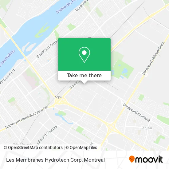 Les Membranes Hydrotech Corp map