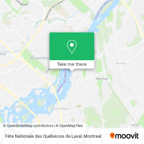 Fête Nationale des Québécois de Laval map