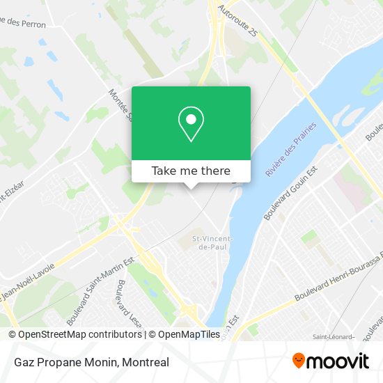 Gaz Propane Monin map