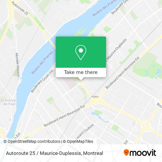 Autoroute 25 / Maurice-Duplessis map