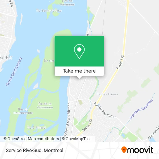Service Rive-Sud map