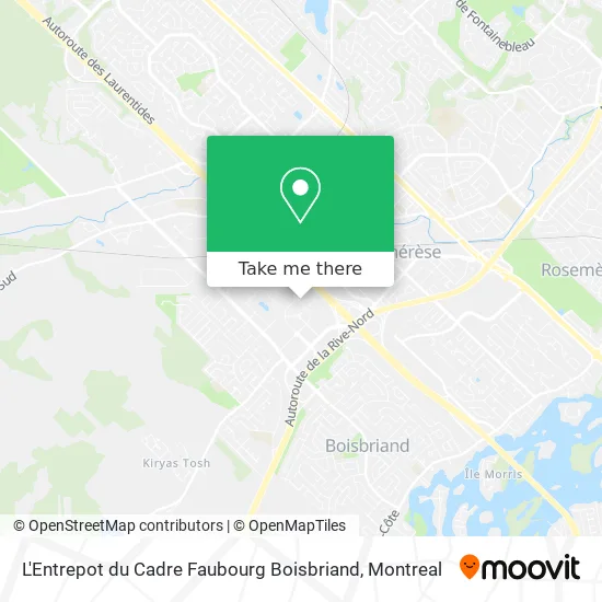 L'Entrepot du Cadre Faubourg Boisbriand map