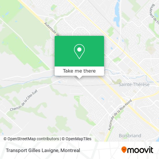 Transport Gilles Lavigne map